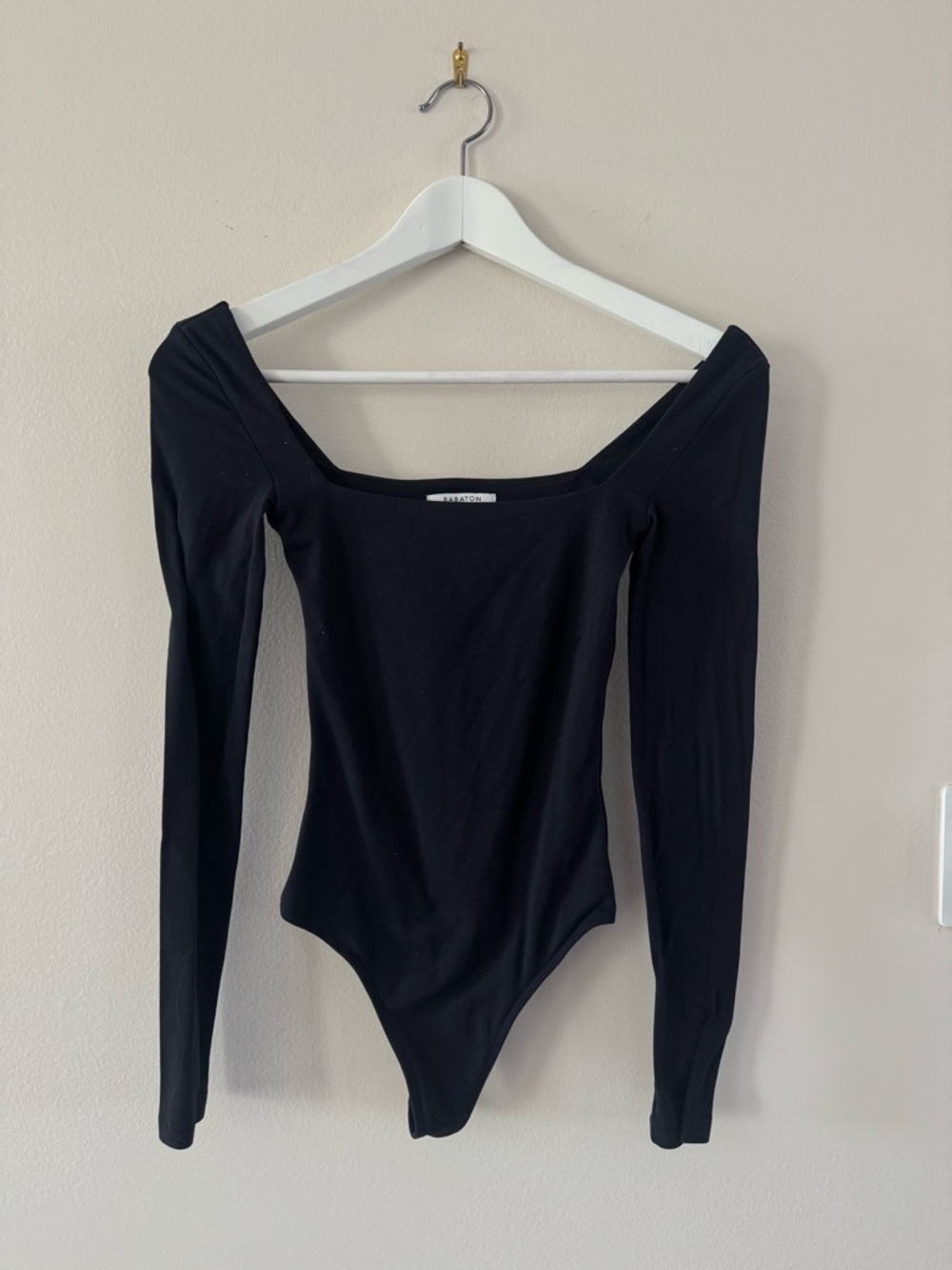 Aritzia Babaton Contour: Black SquareNeck bodysuit